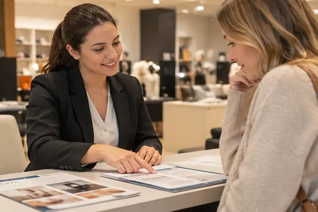 Carte Visa Waaoh!+ Auchan à côté d’un caddie et d’un ticket de caisse