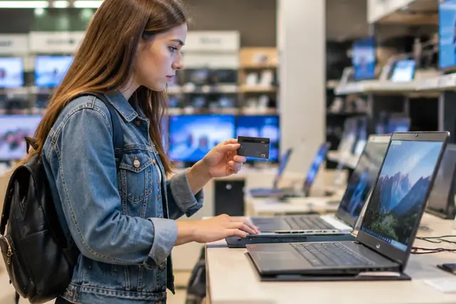 Canapé et literie présentés dans un magasin BUT en Martinique