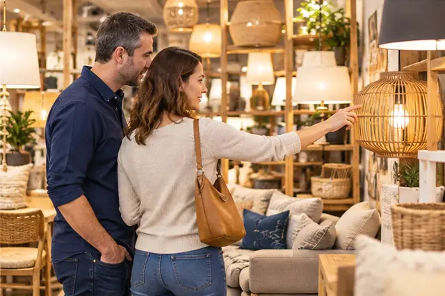 Spots et bandeaux lumineux LED installés dans une cuisine moderne
