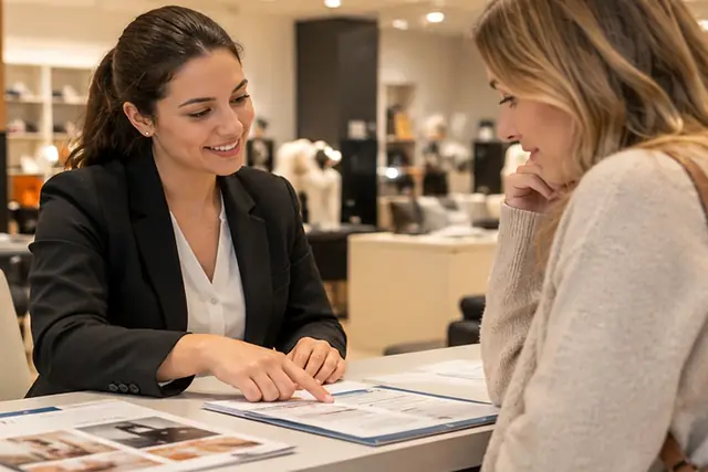 Cartes Mastercard et Visa de magasin posées sur une caisse belge