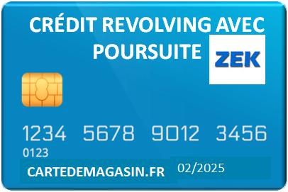SUISSE CARTE DE CRÉDIT REVOLVING AVEC POURSUITE 2025