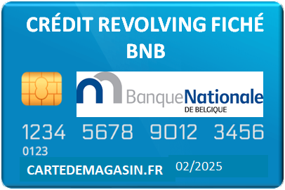 CARTE DE FIDÉLITÉ AVEC CRÉDIT RENOUVELABLE POUR FICHÉ BNB 2025 