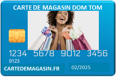 CARTE DE MAGASIN DOM TOM