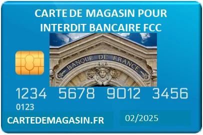 CARTE DE MAGASIN AVEC RESERVE D'ARGENT POUR INTERDIT BANCAIRE