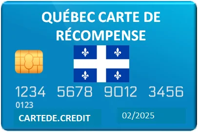 QUÉBEC CARTE DE RÉCOMPENSE
